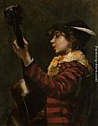 Norbert Goeneutte The Guitarist painting